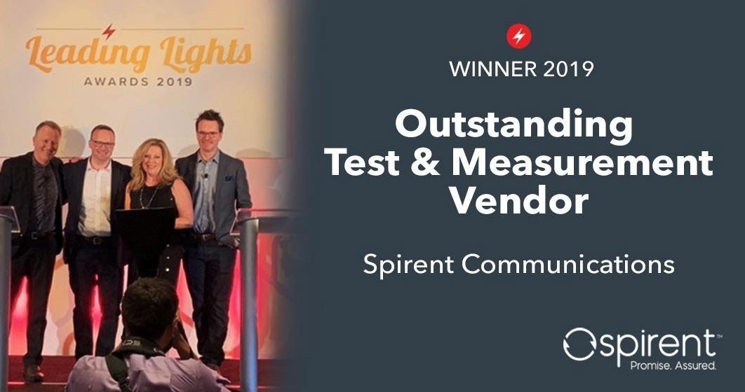 Spirent winner outstanding test and measurement vendor